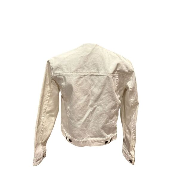 Talbots Women's Petite Ivory Denim Jacket Size S Casual Spring - Picture 6 of 11